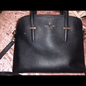 Black Kate Spade top handle with strap satchel